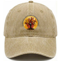 MMIW Red Hand Indigenous Native American Washed Cotton Baseball Cap Together We Stand In Remembrance