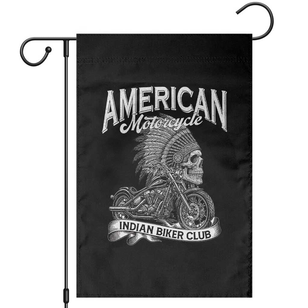 American Mortocycle Indian Native Bikes Club Garden Flag - Wonder Print Shop