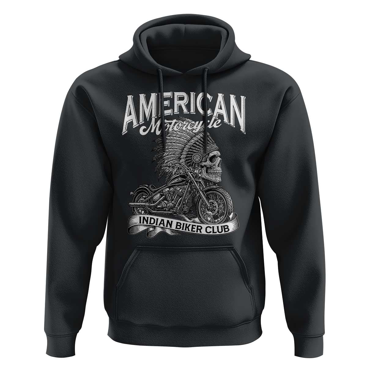 American Mortocycle Indian Native Bikes Club Hoodie - Wonder Print Shop
