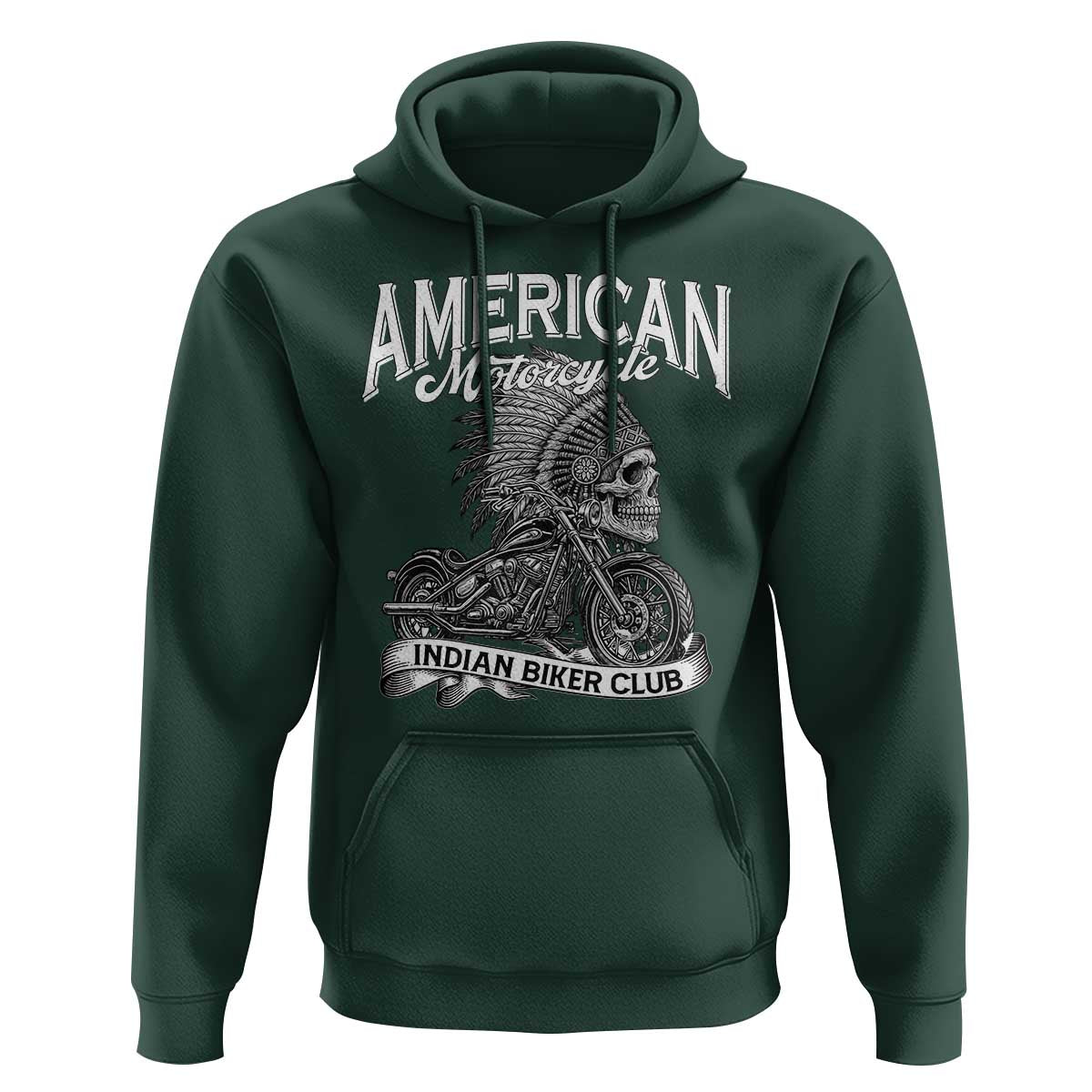 American Mortocycle Indian Native Bikes Club Hoodie - Wonder Print Shop