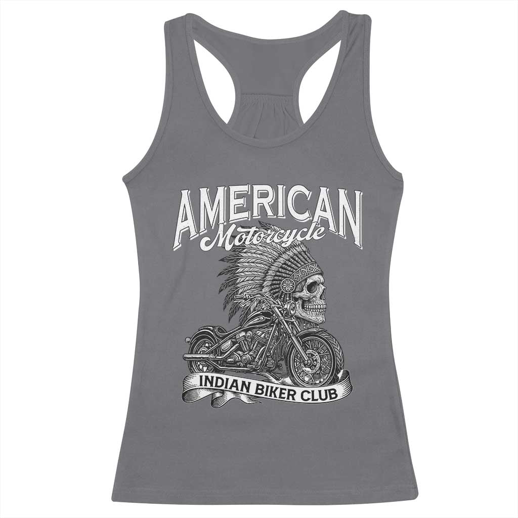 American Mortocycle Indian Native Bikes Club Racerback Tank Top - Wonder Print Shop