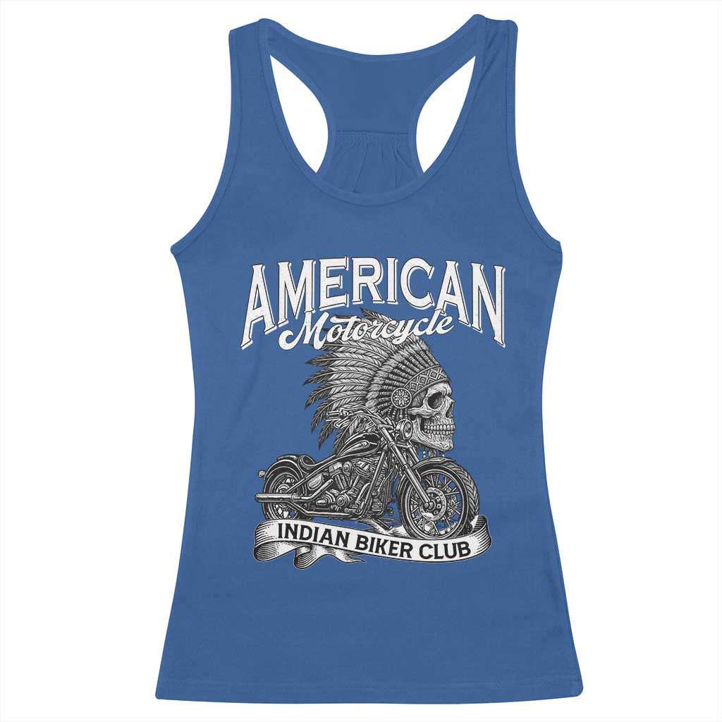 American Mortocycle Indian Native Bikes Club Racerback Tank Top - Wonder Print Shop