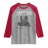 American Mortocycle Indian Native Bikes Club Raglan Shirt - Wonder Print Shop
