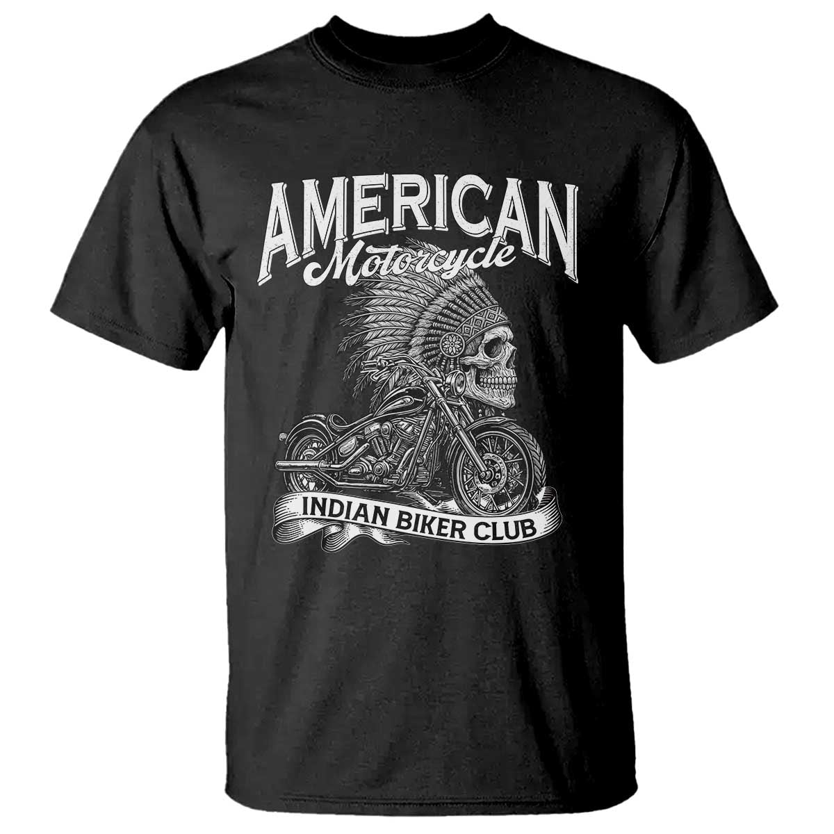 American Mortocycle Indian Native Bikes Club T Shirt - Wonder Print Shop