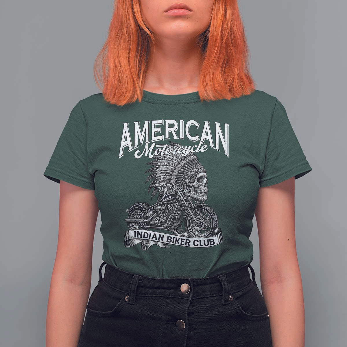American Mortocycle Indian Native Bikes Club T Shirt For Women - Wonder Print Shop