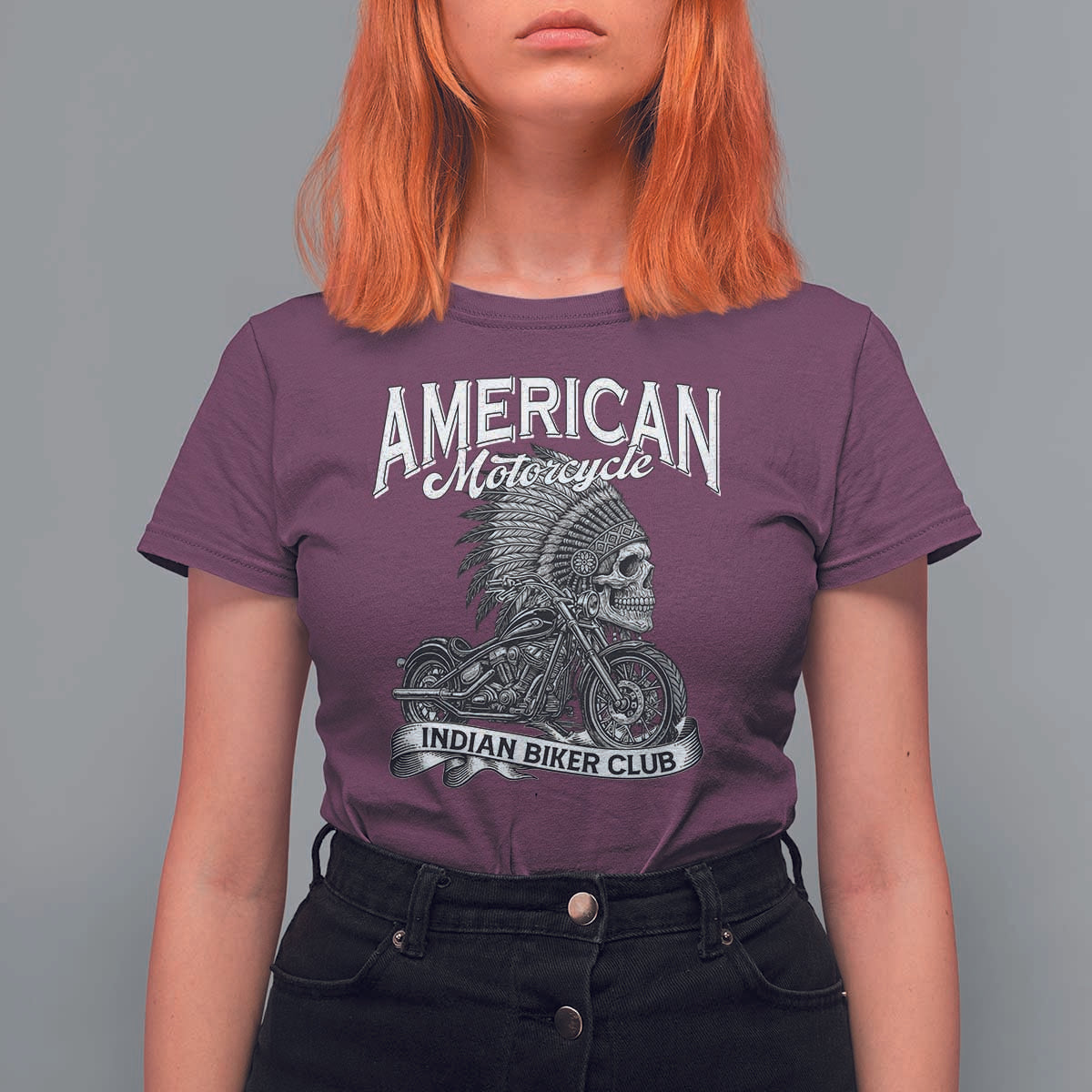 American Mortocycle Indian Native Bikes Club T Shirt For Women - Wonder Print Shop