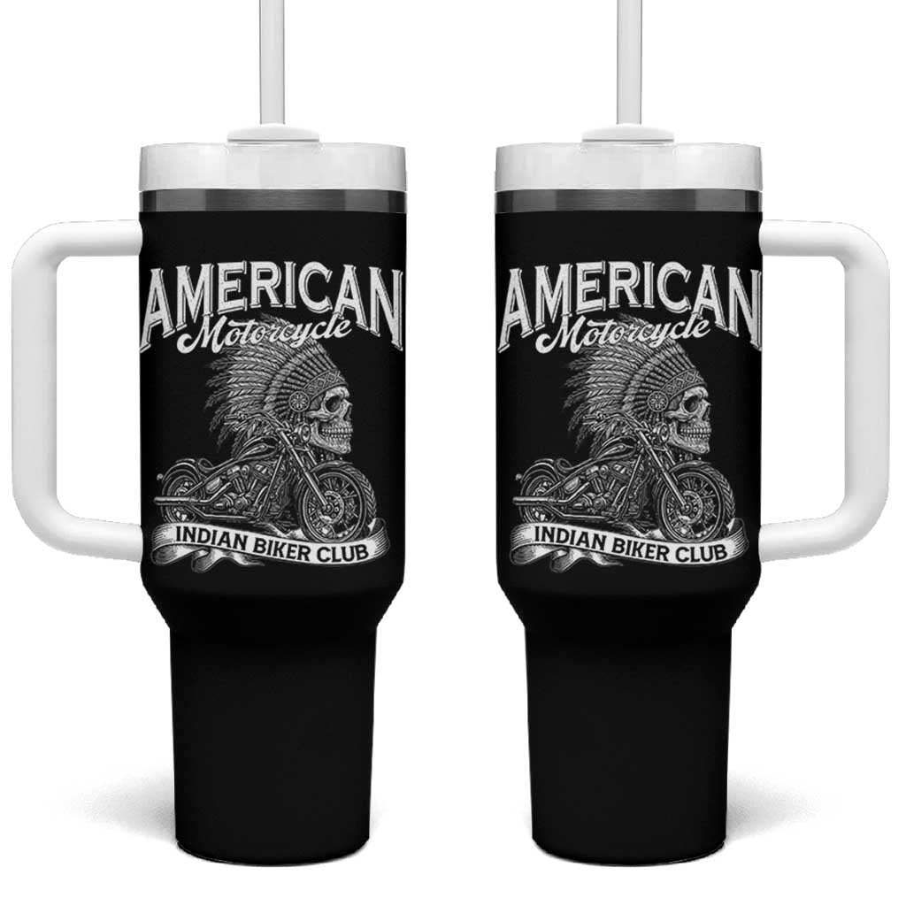 American Mortocycle Indian Native Bikes Club Tumbler With Handle