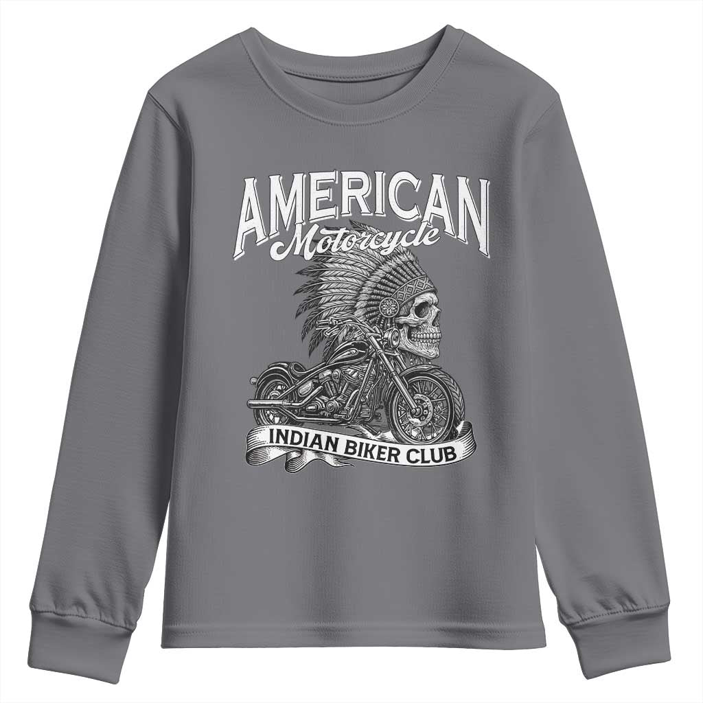 American Mortocycle Indian Native Bikes Club Youth Sweatshirt - Wonder Print Shop