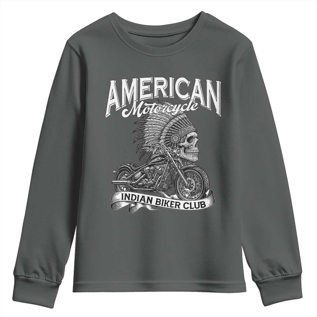 American Mortocycle Indian Native Bikes Club Youth Sweatshirt - Wonder Print Shop