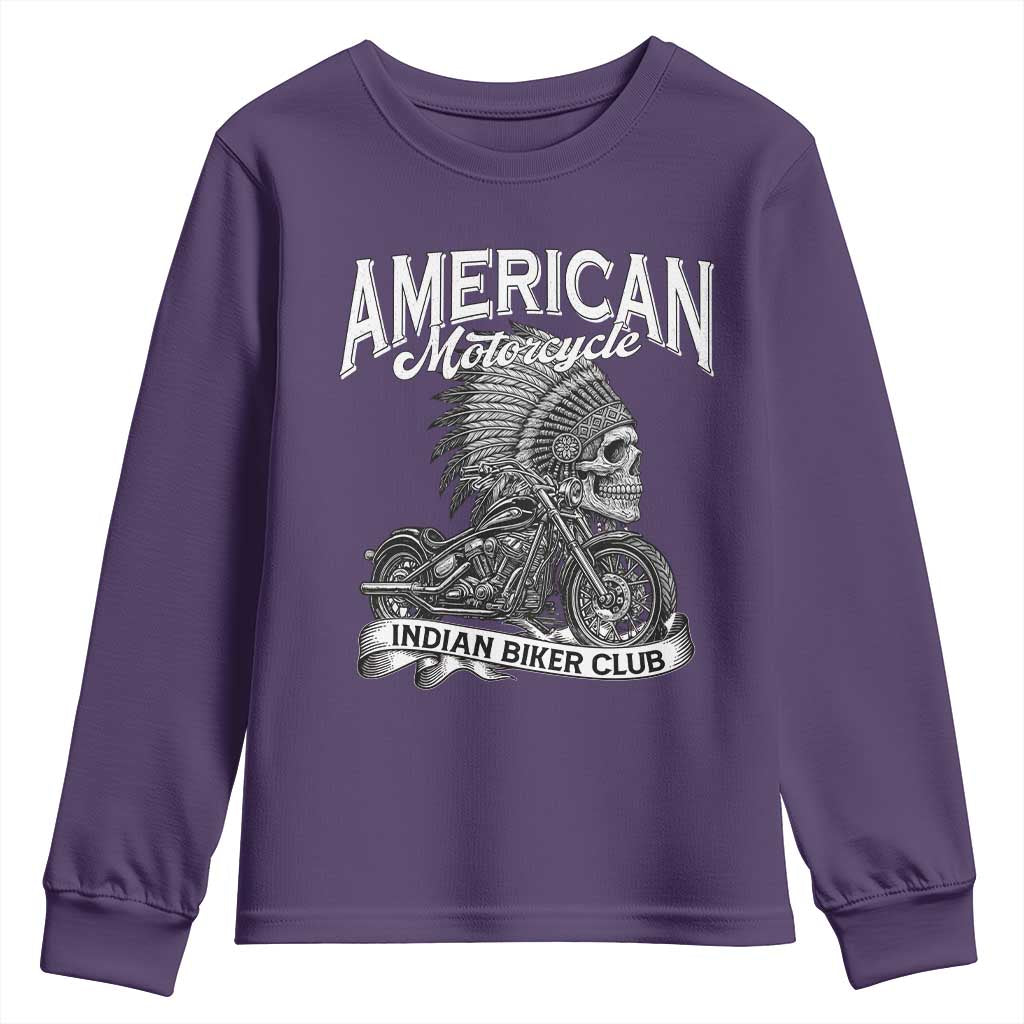 American Mortocycle Indian Native Bikes Club Youth Sweatshirt - Wonder Print Shop