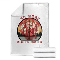 No More Stolen Sister Throw Blanket Red Hand MMIW Awareness America Native - Wonder Print Shop