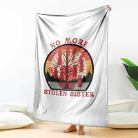 No More Stolen Sister Throw Blanket Red Hand MMIW Awareness America Native - Wonder Print Shop