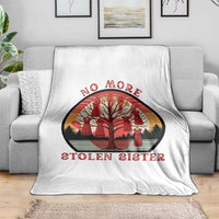 No More Stolen Sister Throw Blanket Red Hand MMIW Awareness America Native - Wonder Print Shop