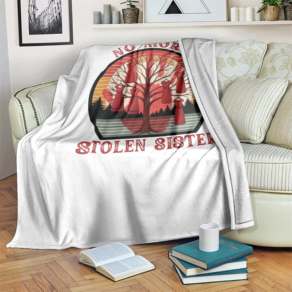 No More Stolen Sister Throw Blanket Red Hand MMIW Awareness America Native - Wonder Print Shop