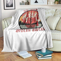 No More Stolen Sister Throw Blanket Red Hand MMIW Awareness America Native - Wonder Print Shop