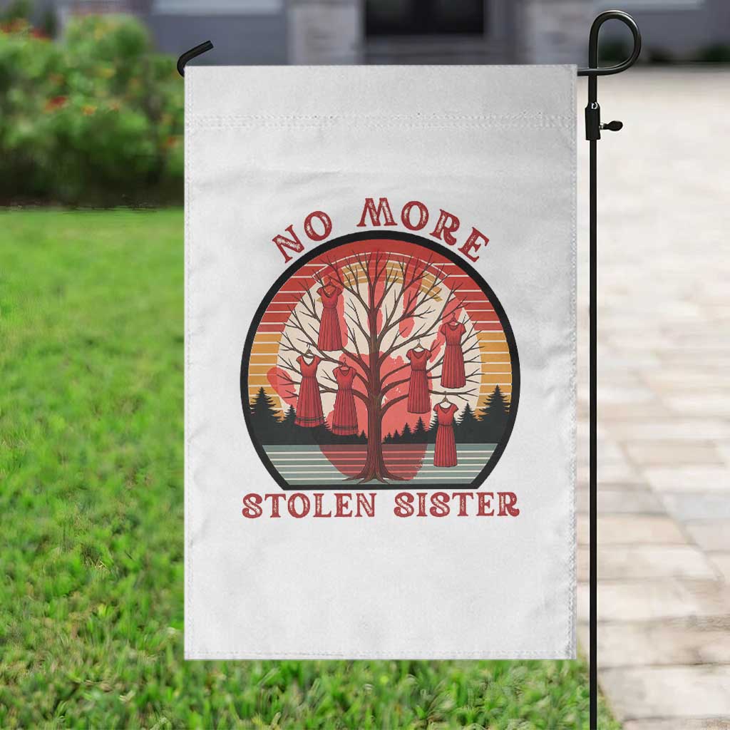No More Stolen Sister Garden Flag Red Hand MMIW Awareness America Native - Wonder Print Shop