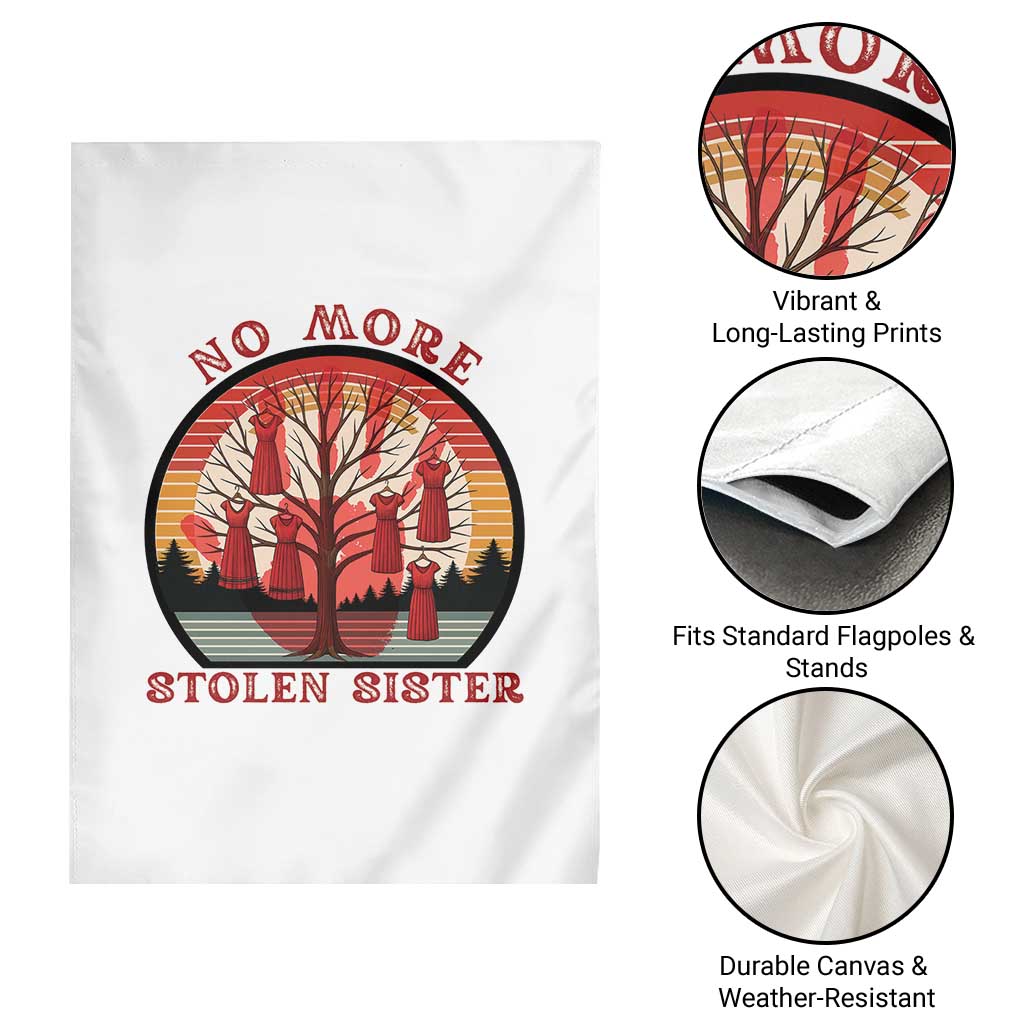 No More Stolen Sister Garden Flag Red Hand MMIW Awareness America Native - Wonder Print Shop