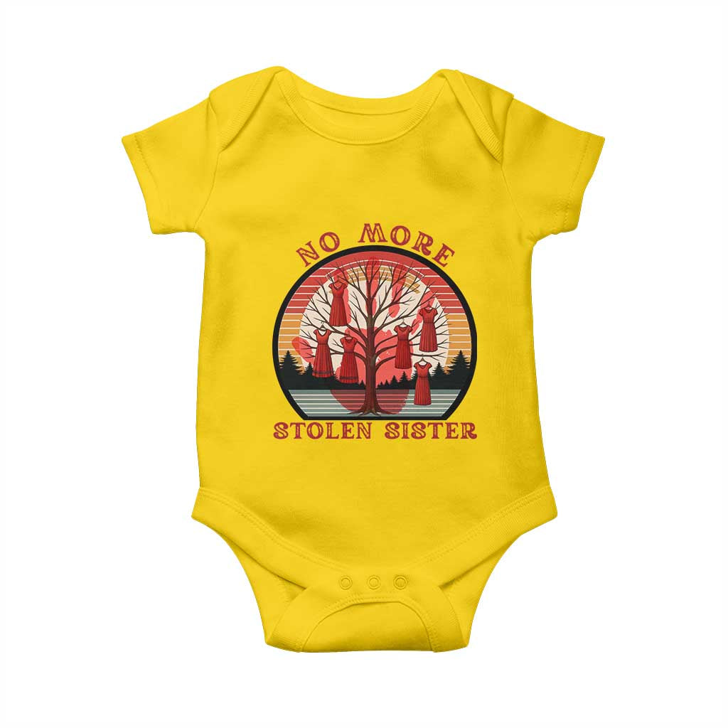No More Stolen Sister Baby Onesie Red Hand MMIW Awareness America Native - Wonder Print Shop