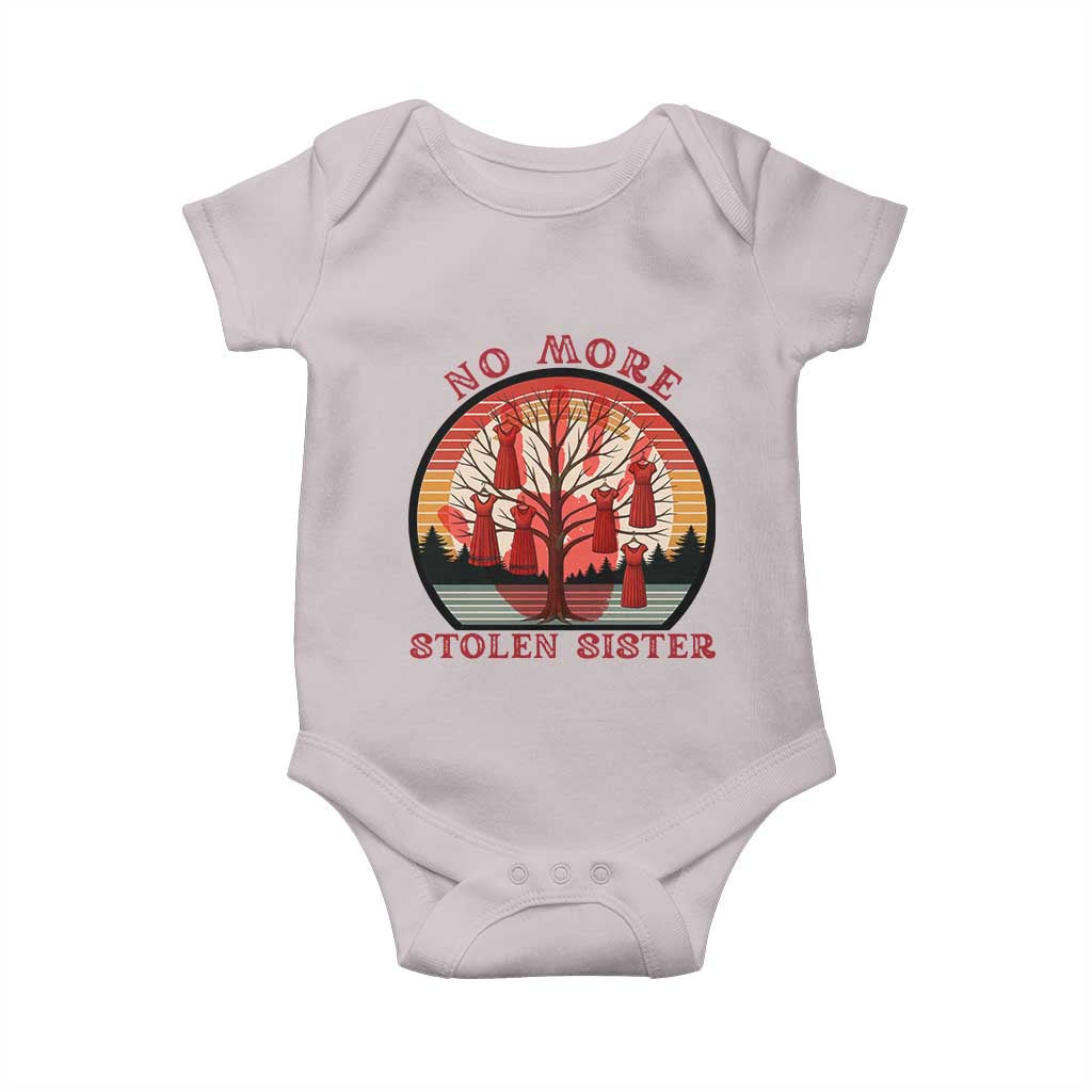 No More Stolen Sister Baby Onesie Red Hand MMIW Awareness America Native - Wonder Print Shop