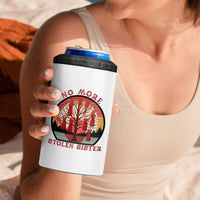 No More Stolen Sister 4 in 1 Can Cooler Tumbler Red Hand MMIW Awareness America Native