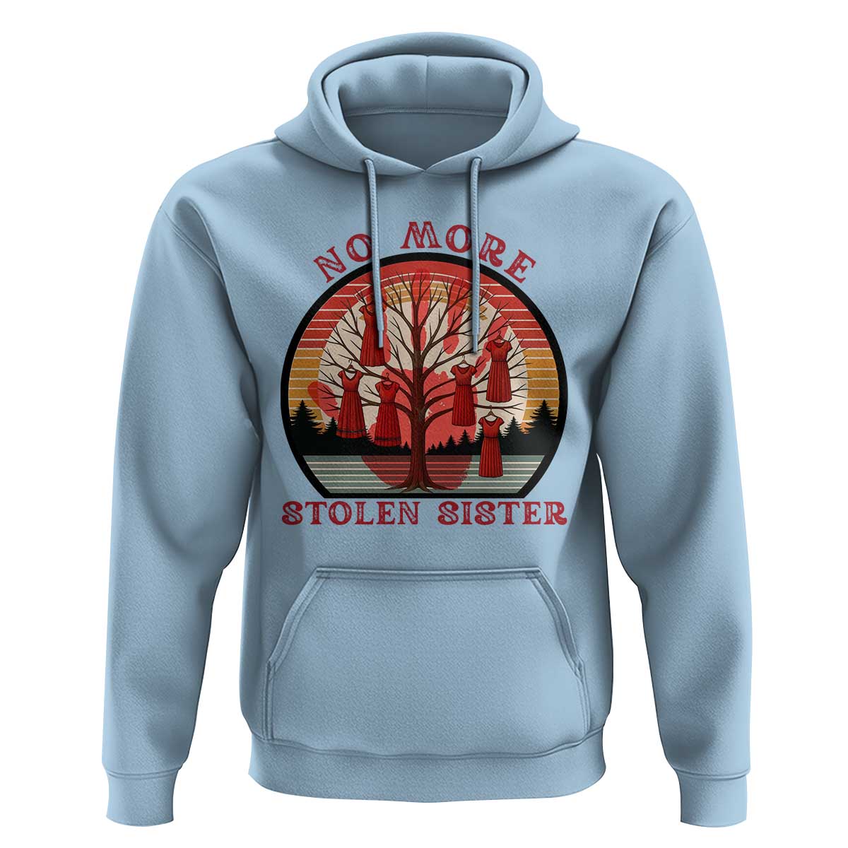 No More Stolen Sister Hoodie Red Hand MMIW Awareness America Native - Wonder Print Shop