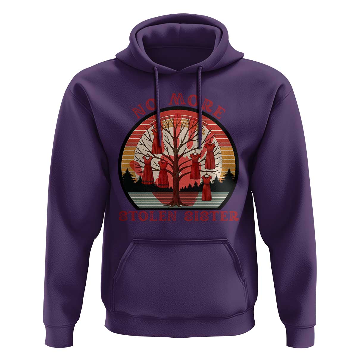 No More Stolen Sister Hoodie Red Hand MMIW Awareness America Native - Wonder Print Shop