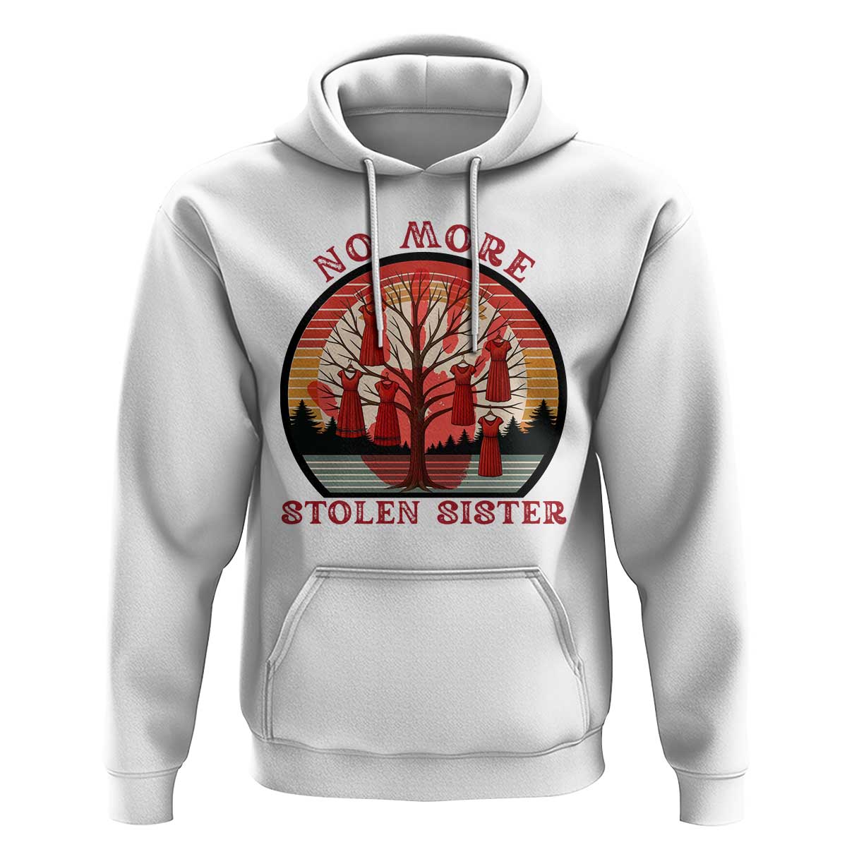 No More Stolen Sister Hoodie Red Hand MMIW Awareness America Native - Wonder Print Shop