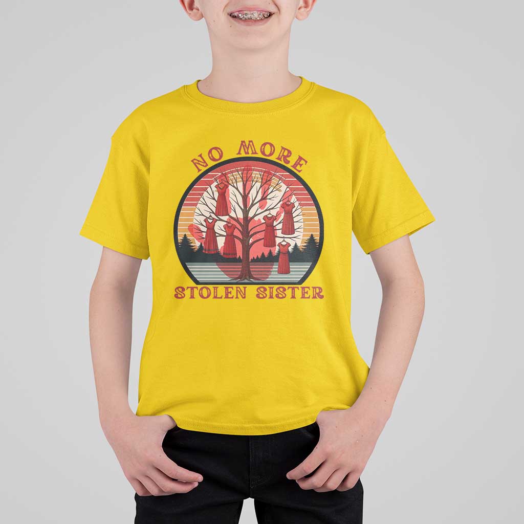 No More Stolen Sister T Shirt For Kid Red Hand MMIW Awareness America Native - Wonder Print Shop
