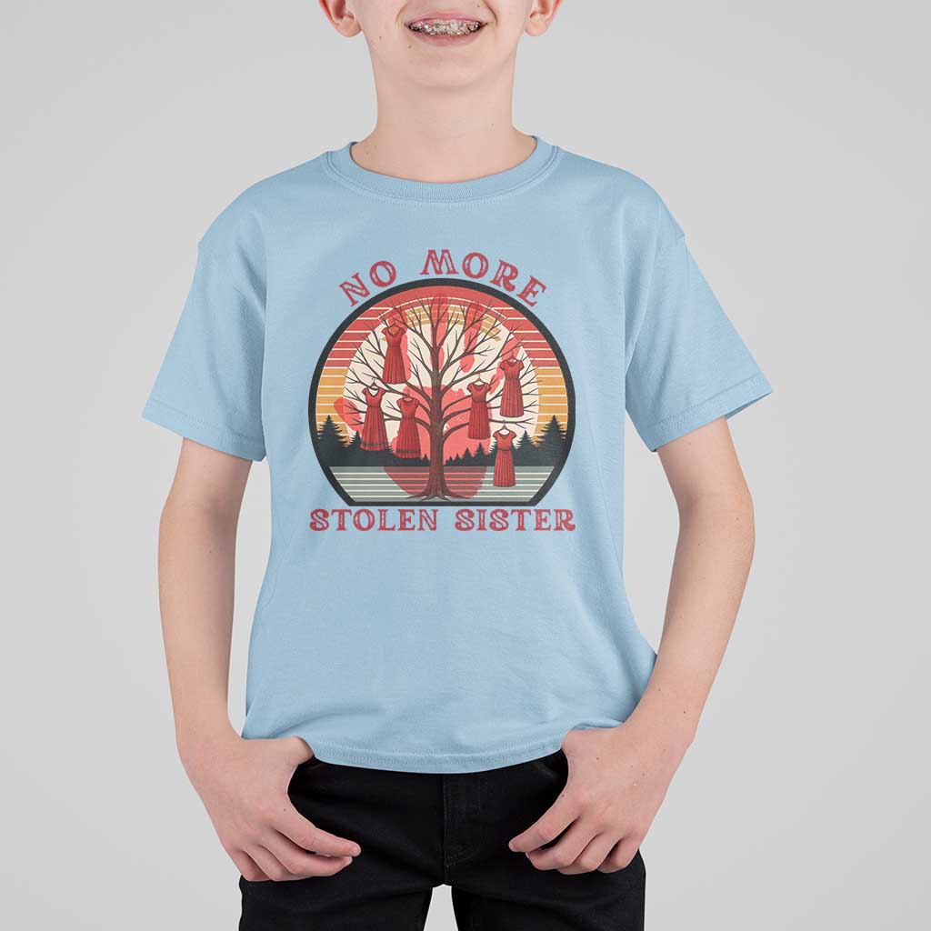 No More Stolen Sister T Shirt For Kid Red Hand MMIW Awareness America Native - Wonder Print Shop