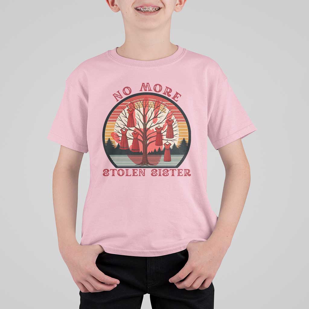 No More Stolen Sister T Shirt For Kid Red Hand MMIW Awareness America Native - Wonder Print Shop
