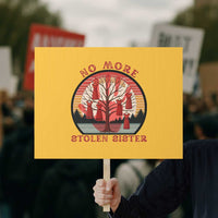 No More Stolen Sister Protest Sign Red Hand MMIW Awareness America Native - Wonder Print Shop