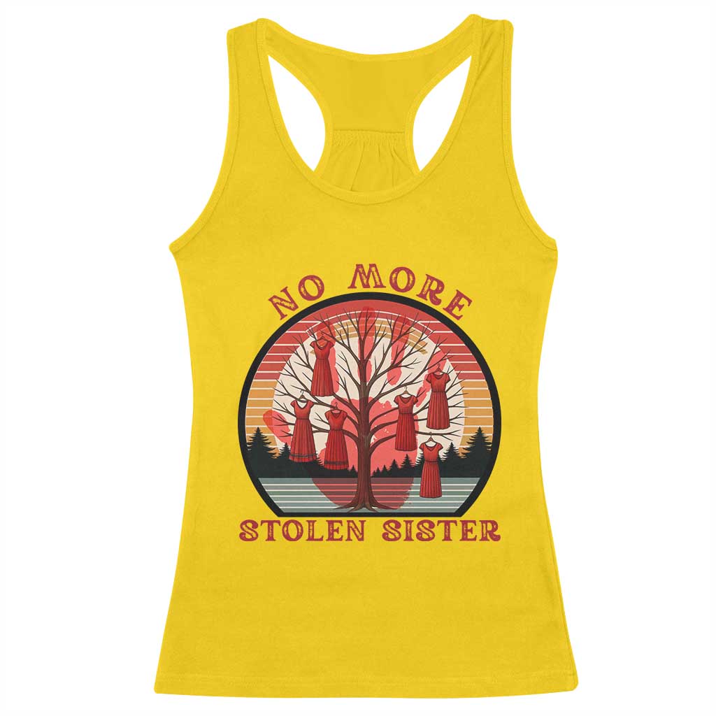 No More Stolen Sister Racerback Tank Top Red Hand MMIW Awareness America Native - Wonder Print Shop