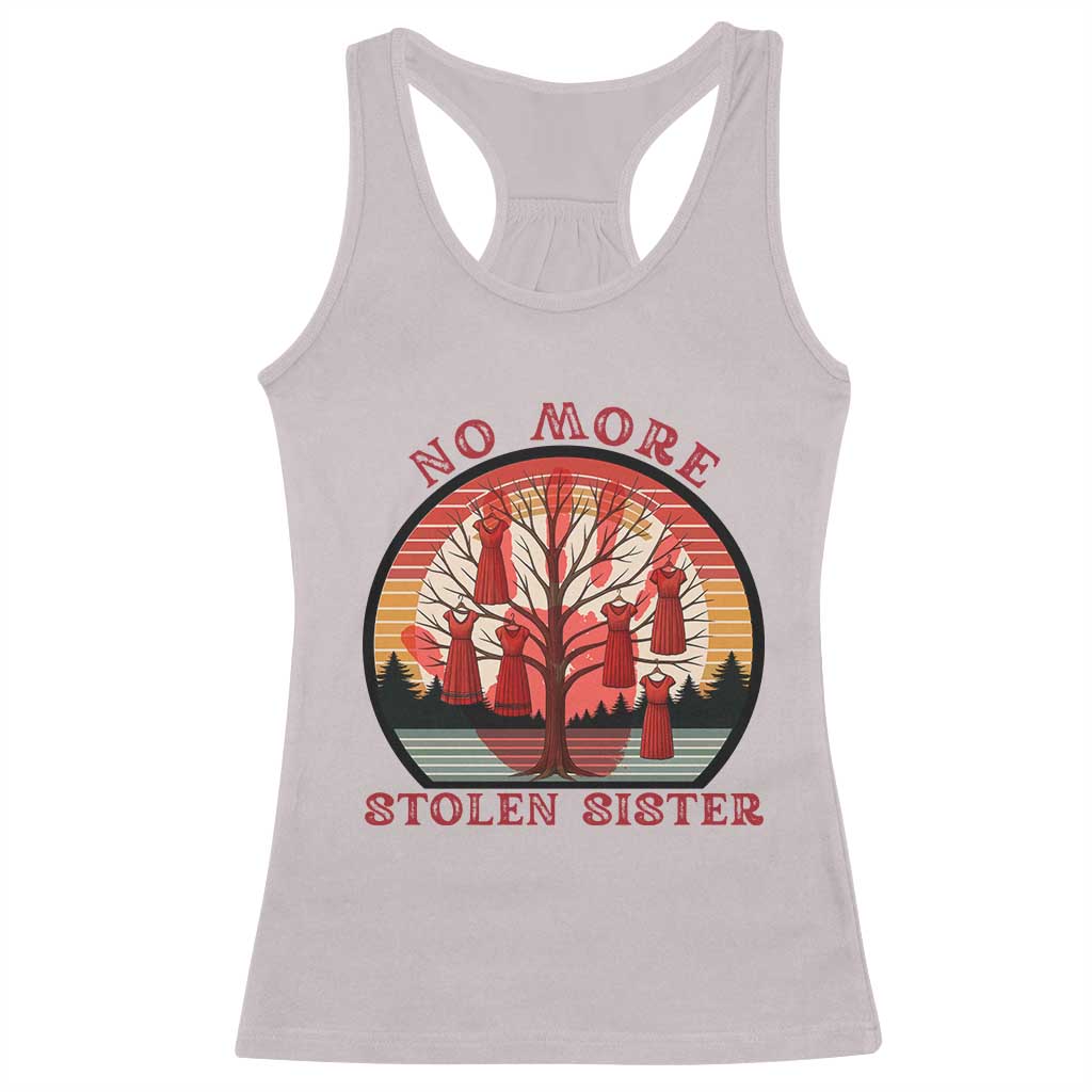 No More Stolen Sister Racerback Tank Top Red Hand MMIW Awareness America Native - Wonder Print Shop