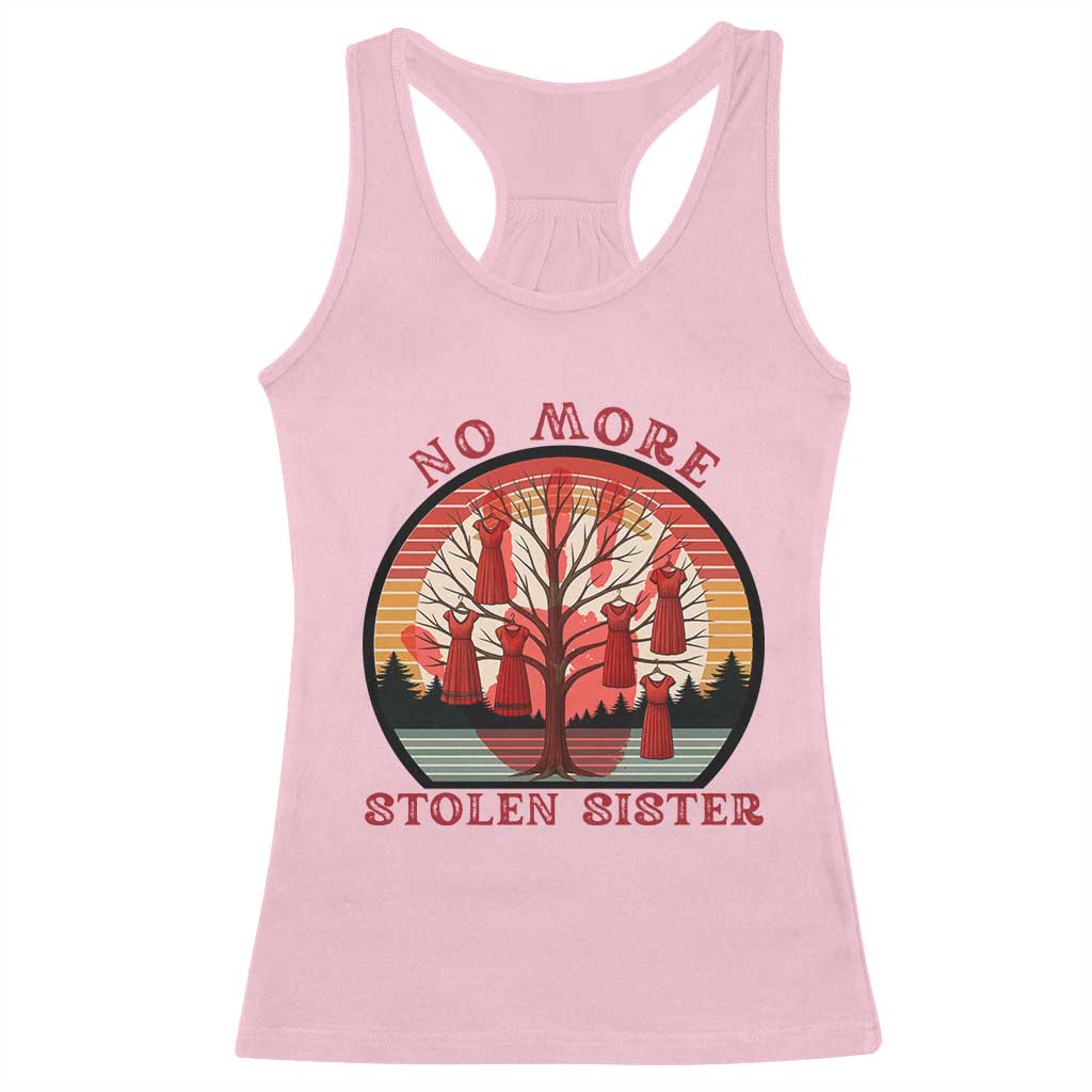 No More Stolen Sister Racerback Tank Top Red Hand MMIW Awareness America Native - Wonder Print Shop