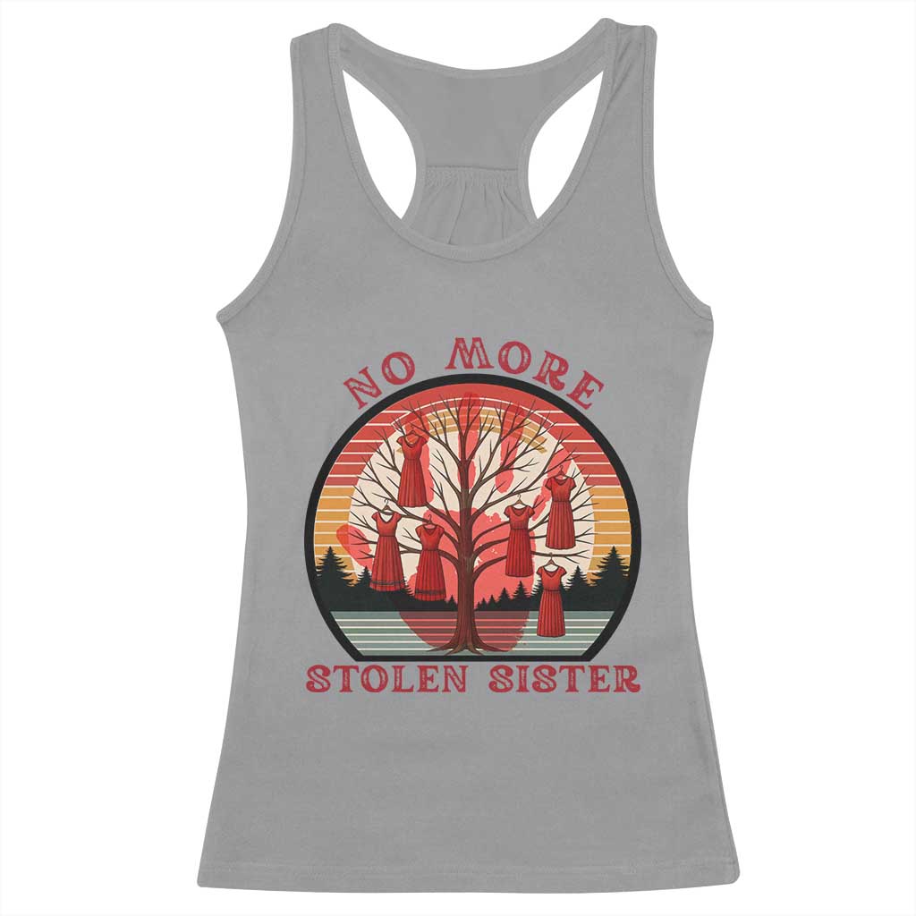 No More Stolen Sister Racerback Tank Top Red Hand MMIW Awareness America Native - Wonder Print Shop
