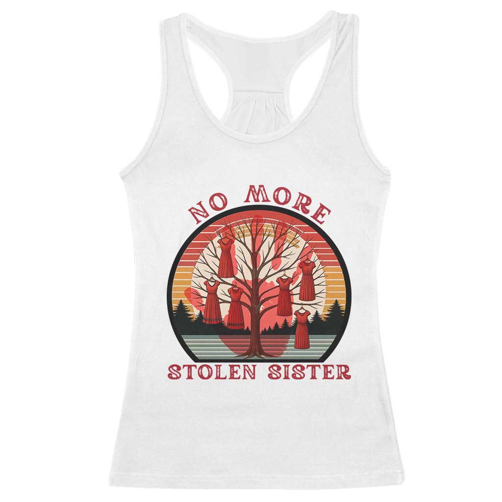 No More Stolen Sister Racerback Tank Top Red Hand MMIW Awareness America Native - Wonder Print Shop
