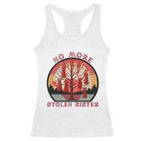 No More Stolen Sister Racerback Tank Top Red Hand MMIW Awareness America Native - Wonder Print Shop