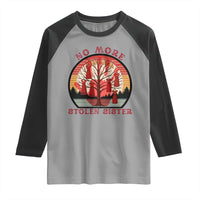 No More Stolen Sister Raglan Shirt Red Hand MMIW Awareness America Native - Wonder Print Shop