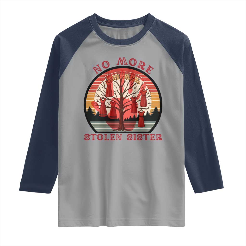 No More Stolen Sister Raglan Shirt Red Hand MMIW Awareness America Native - Wonder Print Shop