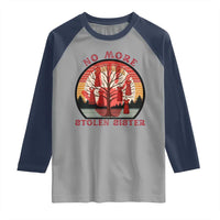 No More Stolen Sister Raglan Shirt Red Hand MMIW Awareness America Native - Wonder Print Shop
