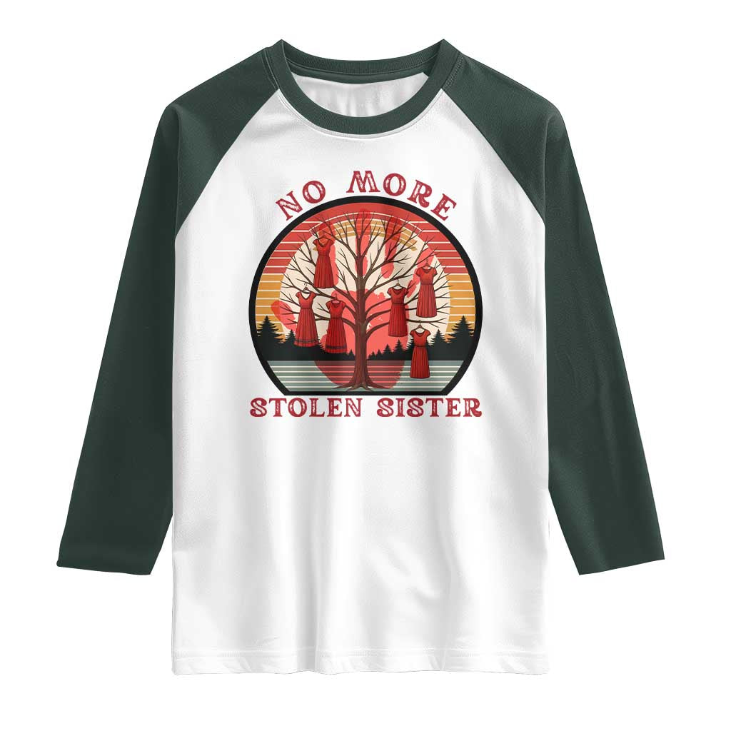 No More Stolen Sister Raglan Shirt Red Hand MMIW Awareness America Native - Wonder Print Shop