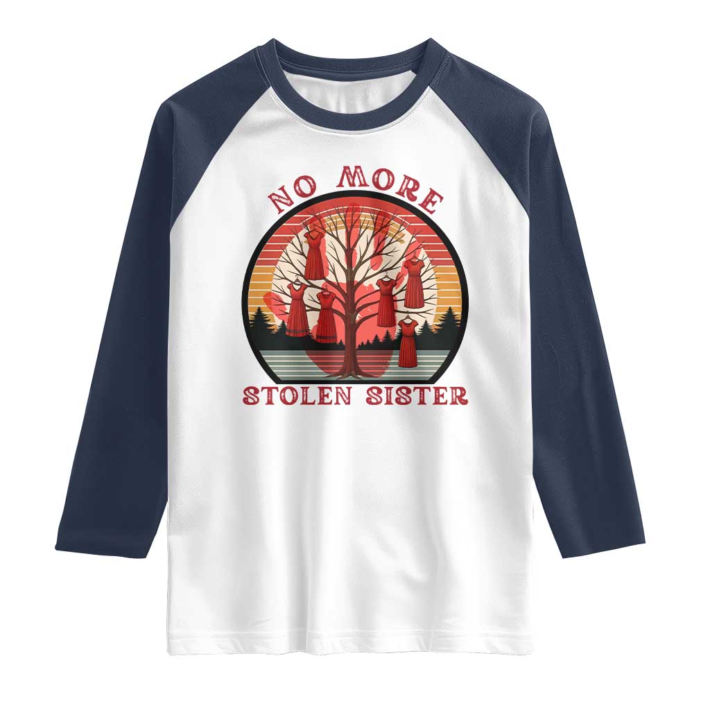 No More Stolen Sister Raglan Shirt Red Hand MMIW Awareness America Native - Wonder Print Shop