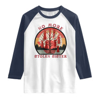 No More Stolen Sister Raglan Shirt Red Hand MMIW Awareness America Native - Wonder Print Shop