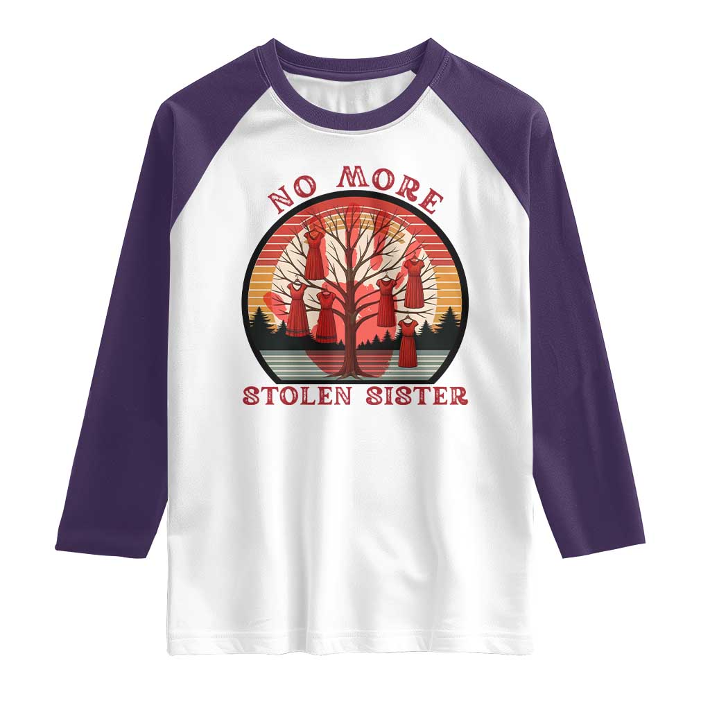 No More Stolen Sister Raglan Shirt Red Hand MMIW Awareness America Native - Wonder Print Shop