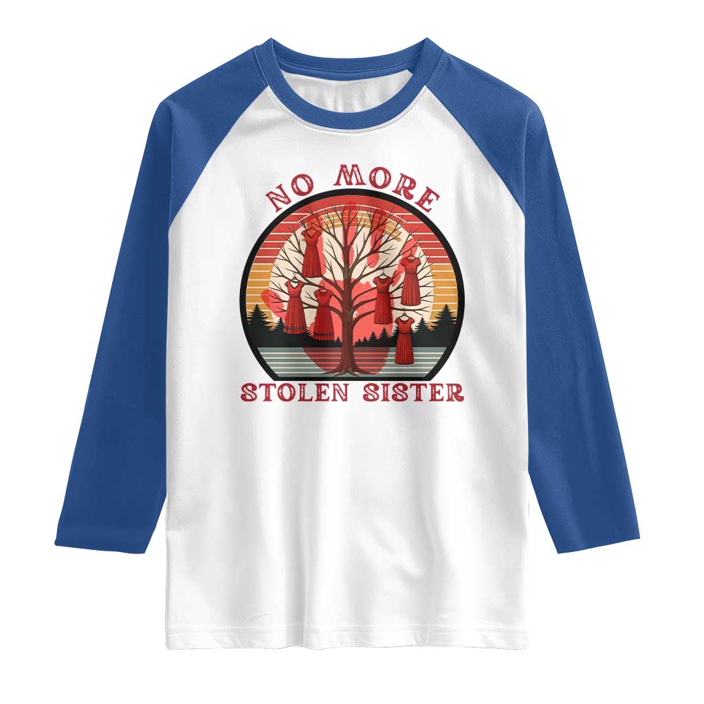 No More Stolen Sister Raglan Shirt Red Hand MMIW Awareness America Native - Wonder Print Shop