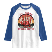 No More Stolen Sister Raglan Shirt Red Hand MMIW Awareness America Native - Wonder Print Shop