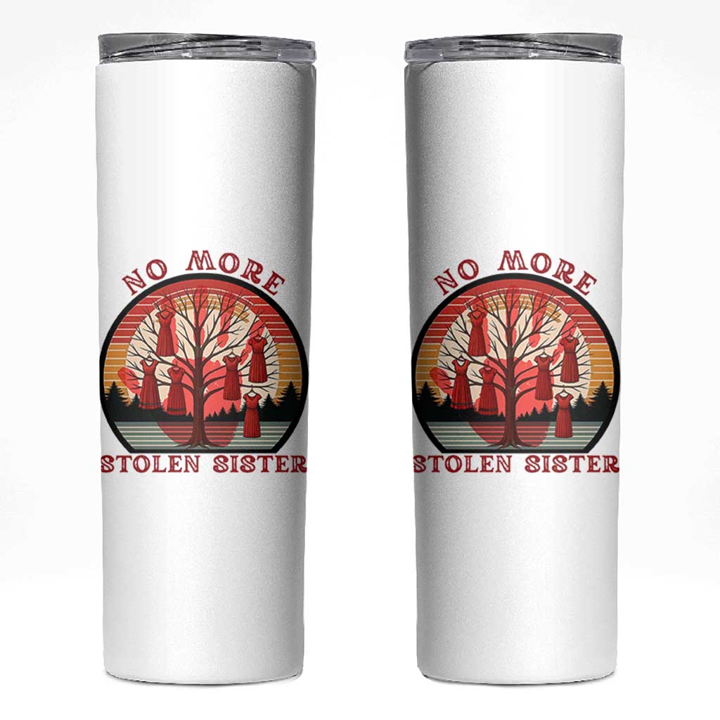 No More Stolen Sister Skinny Tumbler Red Hand MMIW Awareness America Native