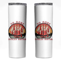 No More Stolen Sister Skinny Tumbler Red Hand MMIW Awareness America Native