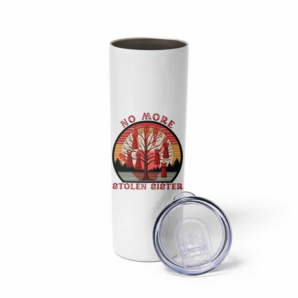 No More Stolen Sister Skinny Tumbler Red Hand MMIW Awareness America Native