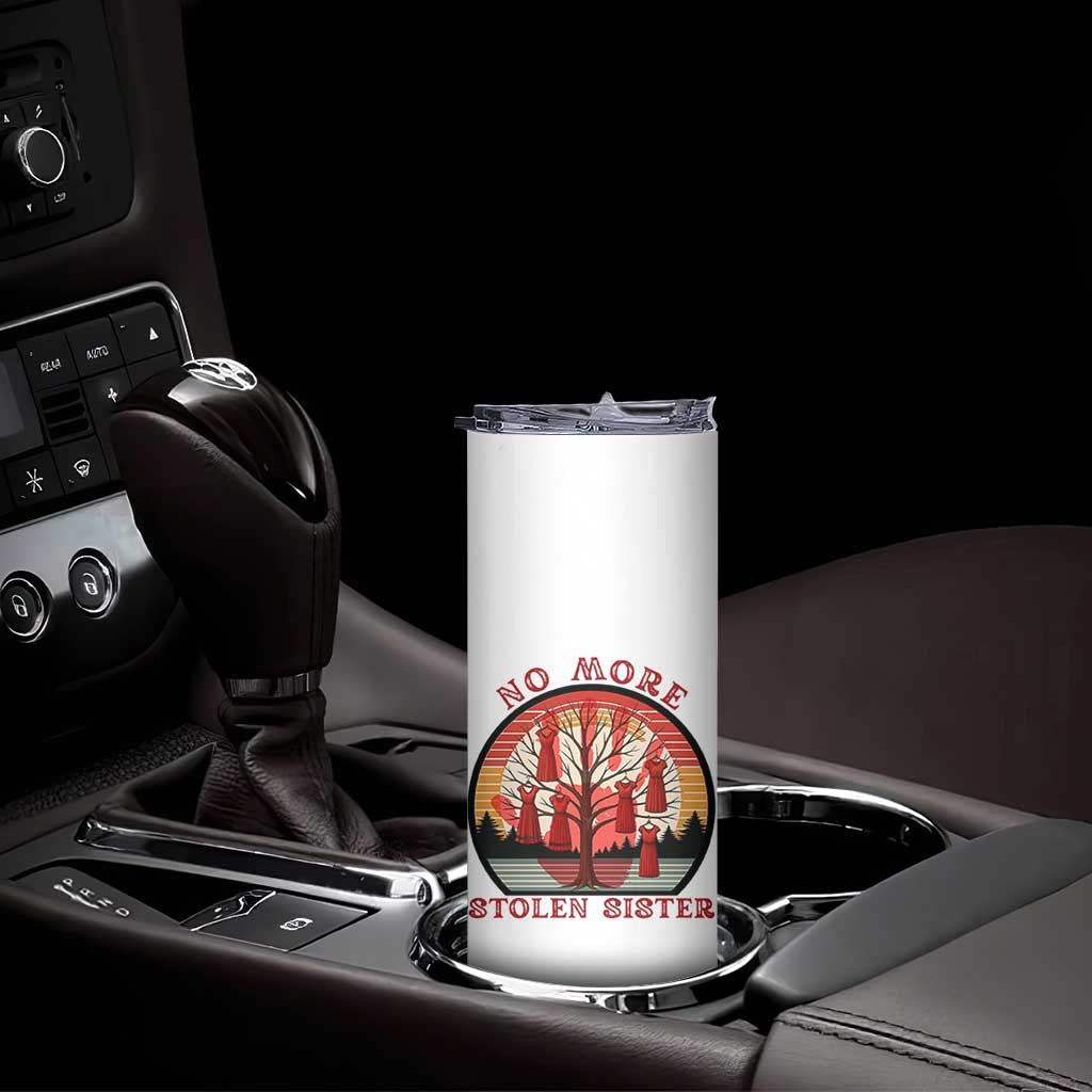 No More Stolen Sister Skinny Tumbler Red Hand MMIW Awareness America Native